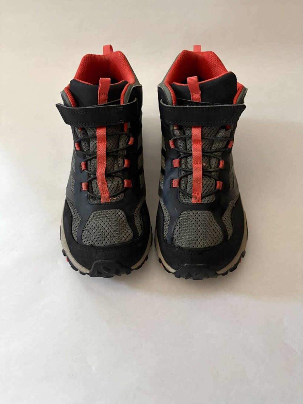 Merrell Boy's Youth Moab Gray Orange Hiking Boots Waterproof Size 6.5